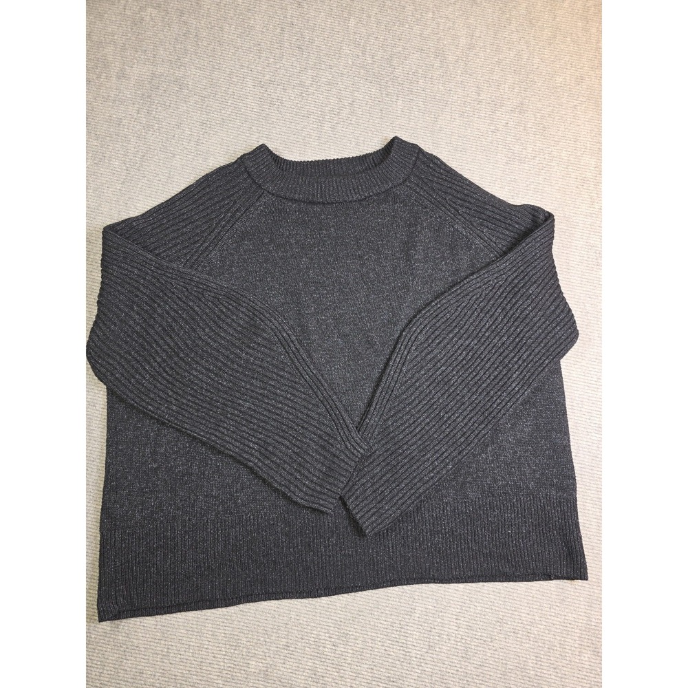 Ava & Viv Womens Crewneck Pullover Chunky Sweater Plus Size 2XL Charcoal Gray